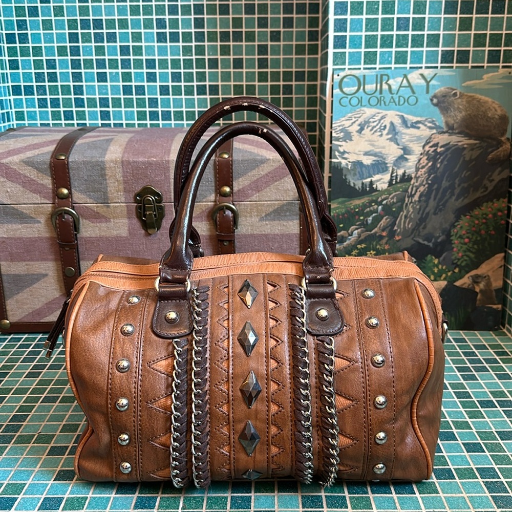 Charming Charlie Brown Studded Decor Handbag 👜